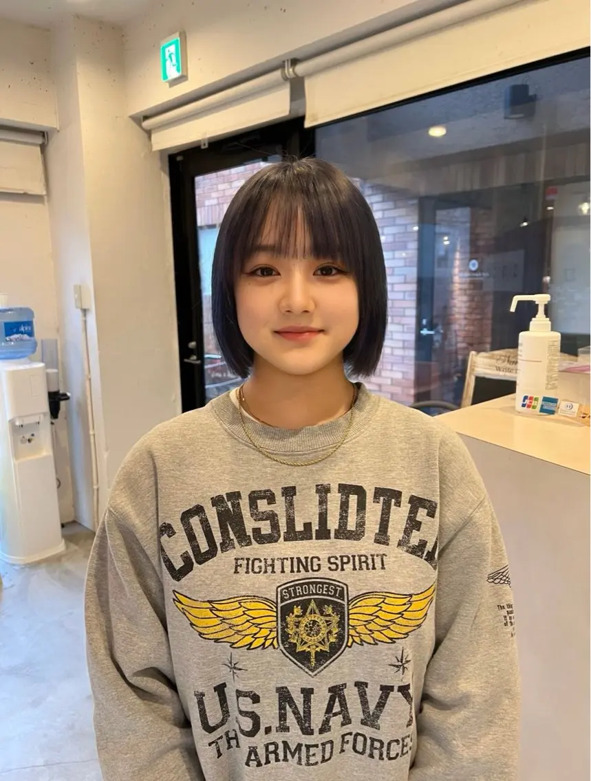 ショート カラー ブルーカラー ブルーバイオレット バイオレットカラー ヘアカラー トリートメント エクステ⭐️艶カラー koukiのヘアスタイル