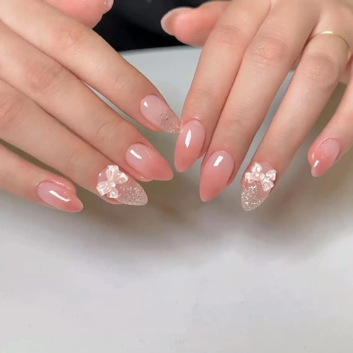 ネイル 長さ出し フレンチネイル グラデーション 卒業式 マグネットネイル ハンドネイル MIHANA YUKIのネイルデザイン