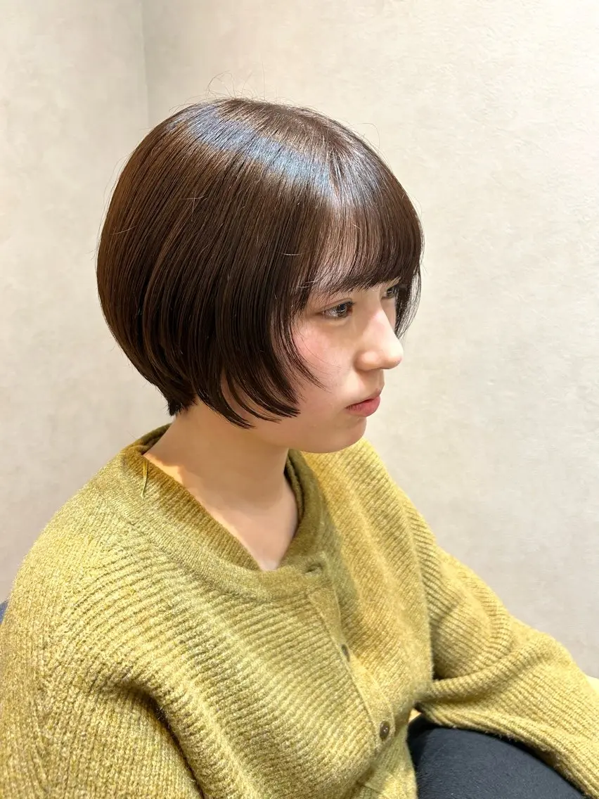 ショート カラー 顔周りカット ショートヘア カット ヘアカラー 児玉 りなのヘアスタイル