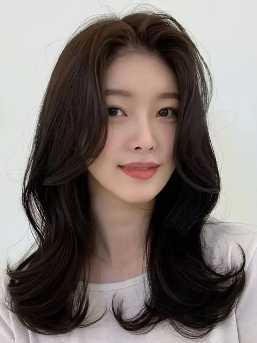 ロング パーマ 縮毛矯正 大久保 佳那のヘアスタイル
