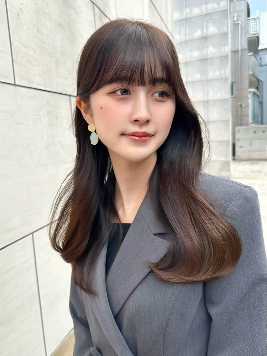 ロング カラー カット ヘアカラー トリートメント 韓国系レイヤー特化 hiroのヘアスタイル