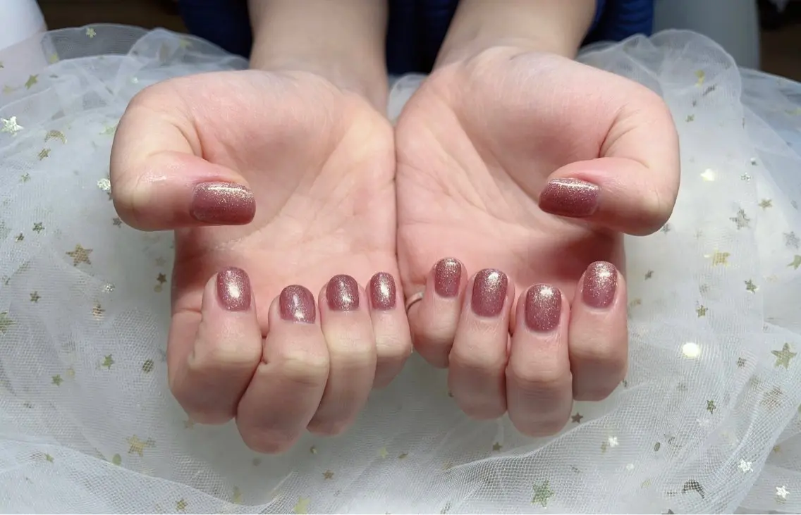 ネイル ラメ(グリッター) ワンカラーネイル Azel nail 伊野麗のネイルデザイン
