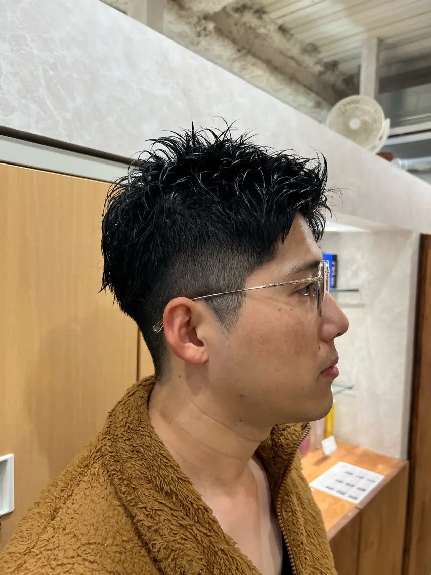 ショート メンズ メンズパーマ スパイキーショート 刈り上げ ショートヘア 近藤 叶大のヘアスタイル