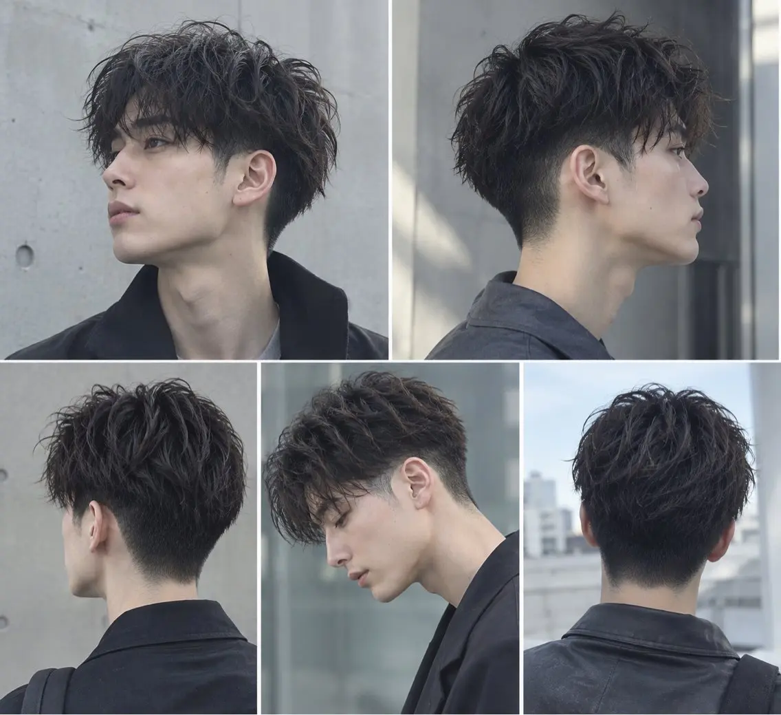 メンズ 🫧ロングレイヤー 韓国透明感カラー🫧のヘアスタイル