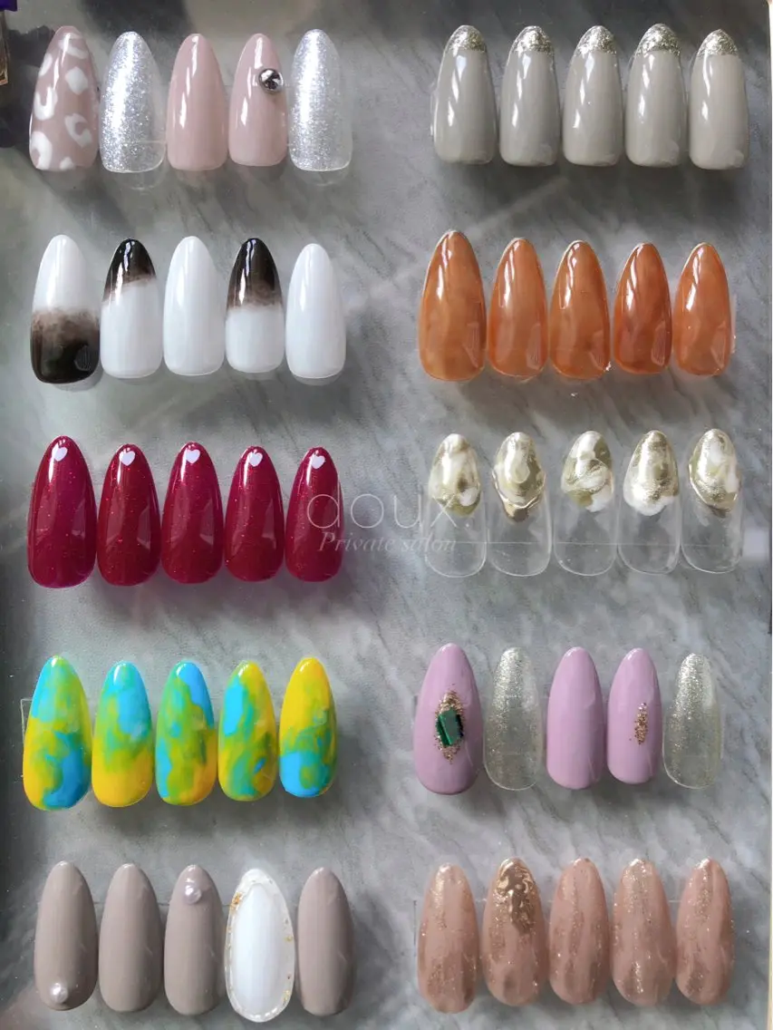 ネイル アニマル柄 べっ甲ネイル 氷ネイル・うるうるネイル 韓国ネイル シンプルネイル doux. nailのネイルデザイン
