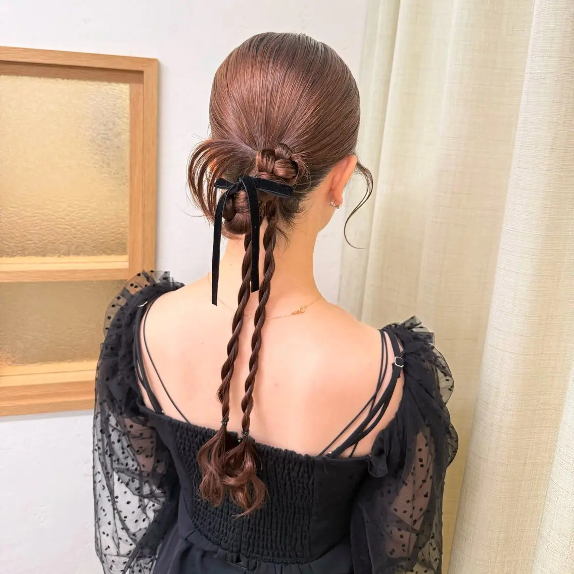 ロング ヘアアレンジ 結婚式・ブライダル デート ヘアセット 褒められヘアメイク /ボブ女子🐶みおのヘアスタイル