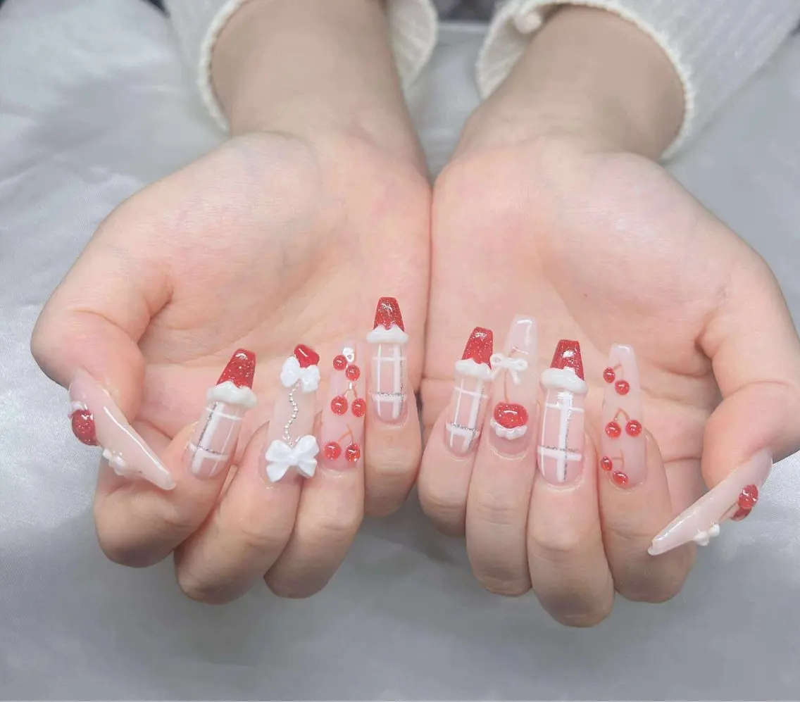 ネイル 長さ出し グラデーション 卒業式 キラキラネイル マグネットネイル ハンドネイル Lee Nailsのネイルデザイン