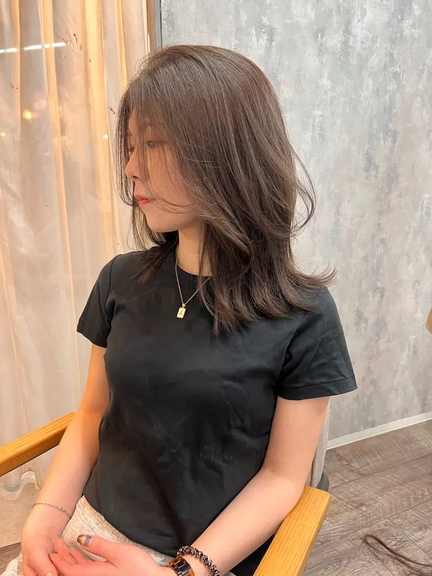 ミディアム カラー 韓国系/ダブルカラー /トグチリンカのヘアスタイル