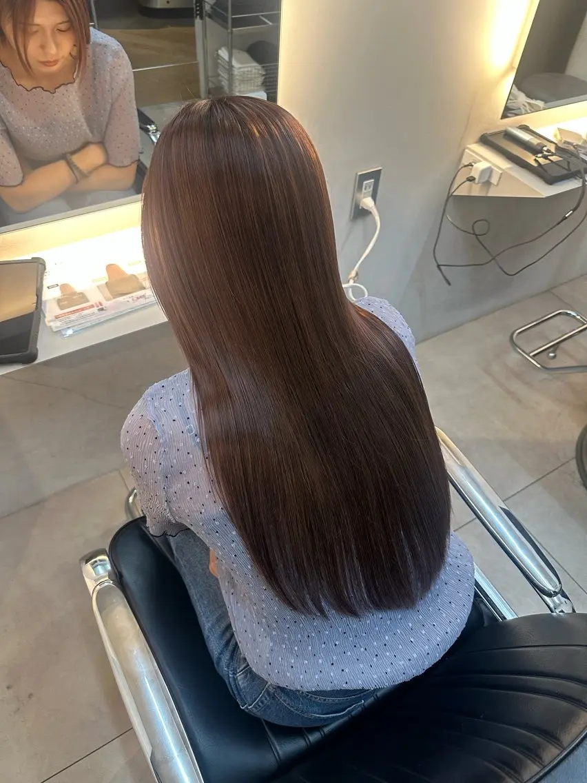 カラー ブラウンカラー ピンクカラー 木下 泰乙のヘアスタイル