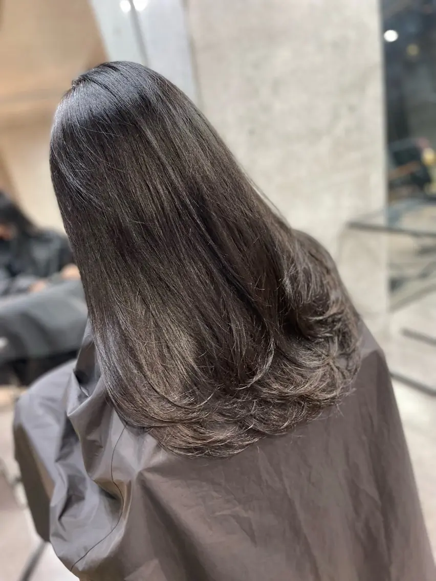セミロング カラー カット ヘアカラー 髪質改善/堀江 ケアカラーtoshiのヘアスタイル