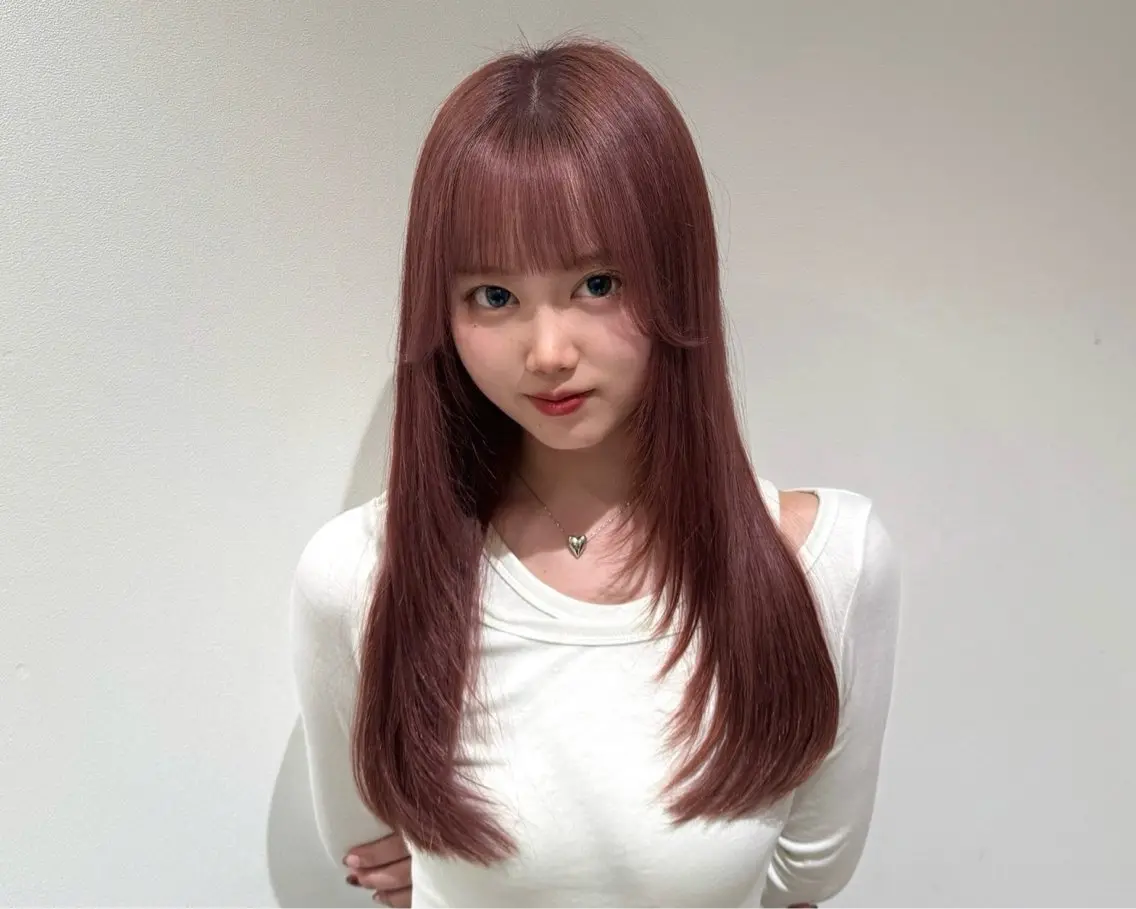 ロング カラー カット ヘアカラー 💗韓国/ワンホン/ レイヤー💙Sayaのヘアスタイル