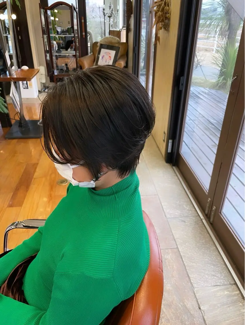 ショート カラー 透明感カラー グレージュ オリーブグレージュ オリーブグレー ayaka |トレンドヘアのヘアスタイル