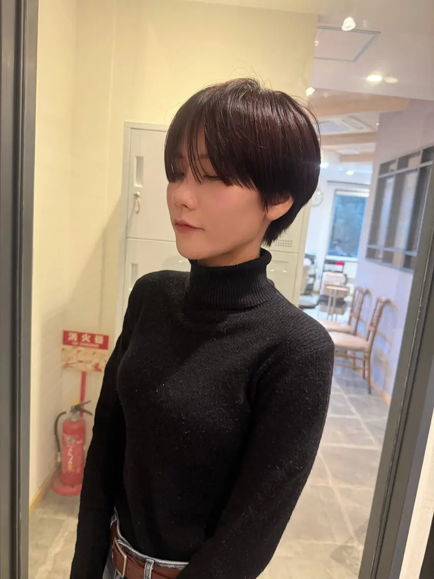 ショート ショートヘア カット ヘアカラー トリートメント 大坪 壱成のヘアスタイル