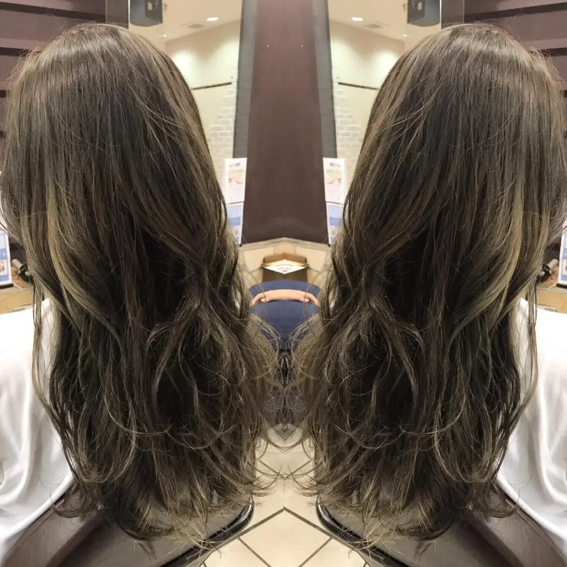 ロング カラー シールエクステ⭐️ オオミタクヤのヘアスタイル