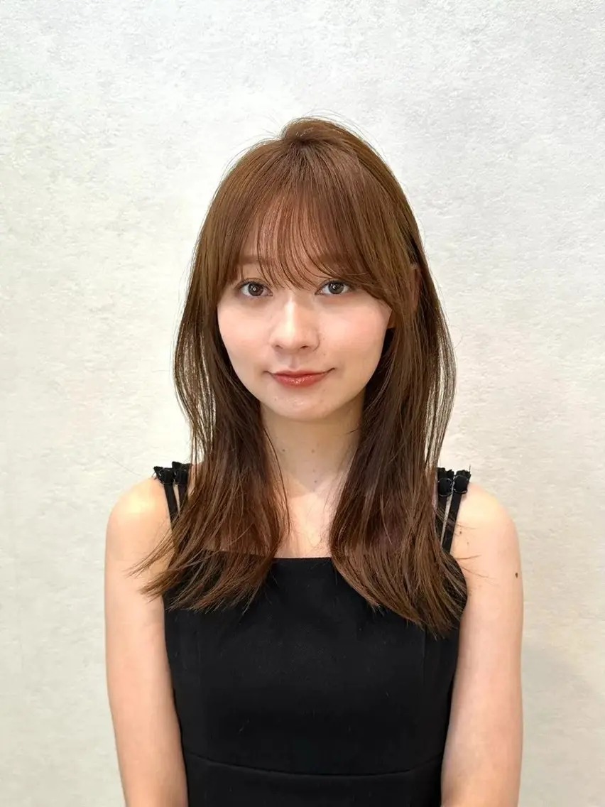 ロング カラー パーマ カット ヘアカラー ヘッドスパ kazuki【顔周り ×レイヤーカット】のヘアスタイル