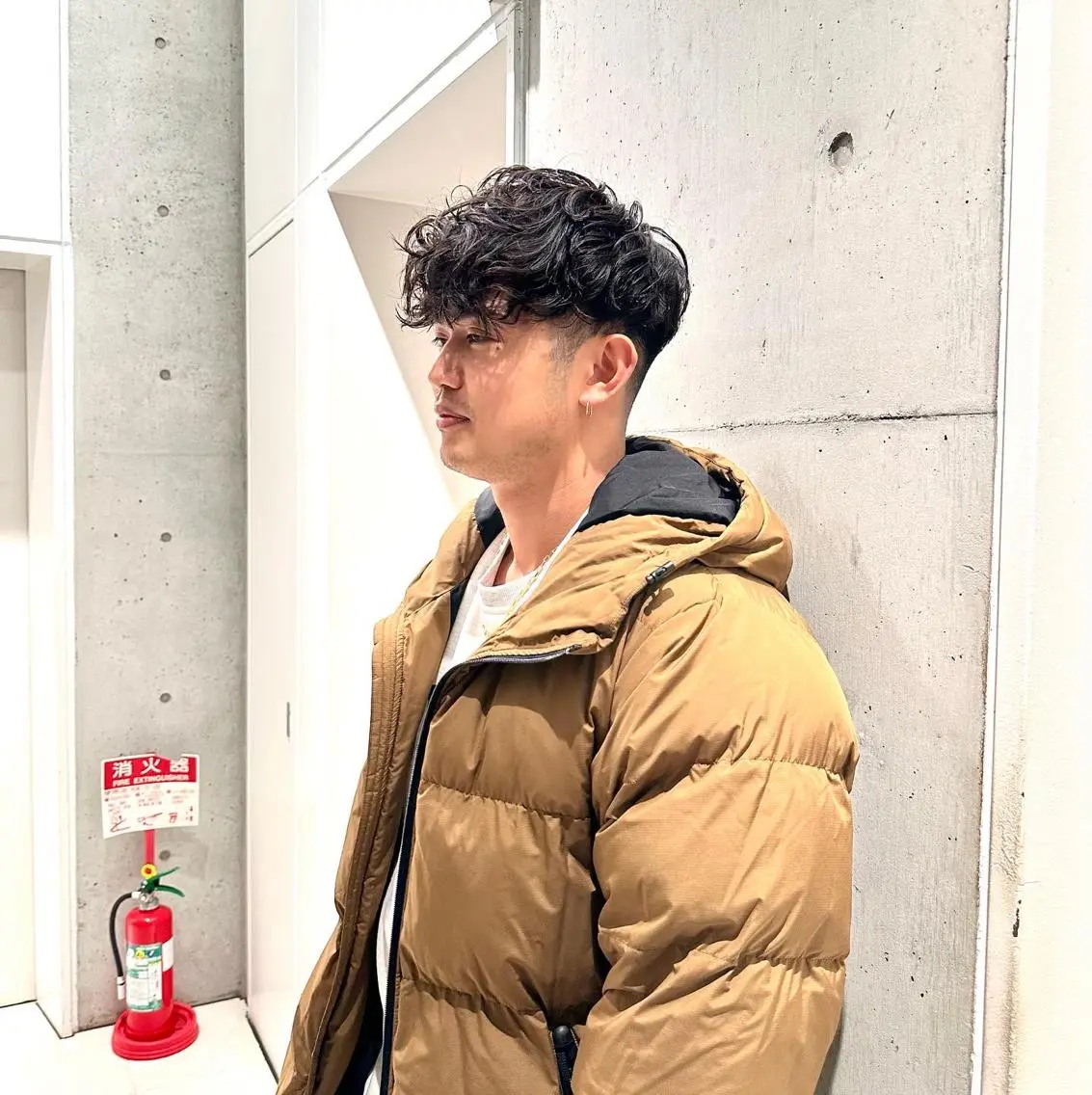 ミディアム パーマ ミディアムパーマ カット パーマ トリートメント 👑メンズパーマ👑 中谷 陸のヘアスタイル