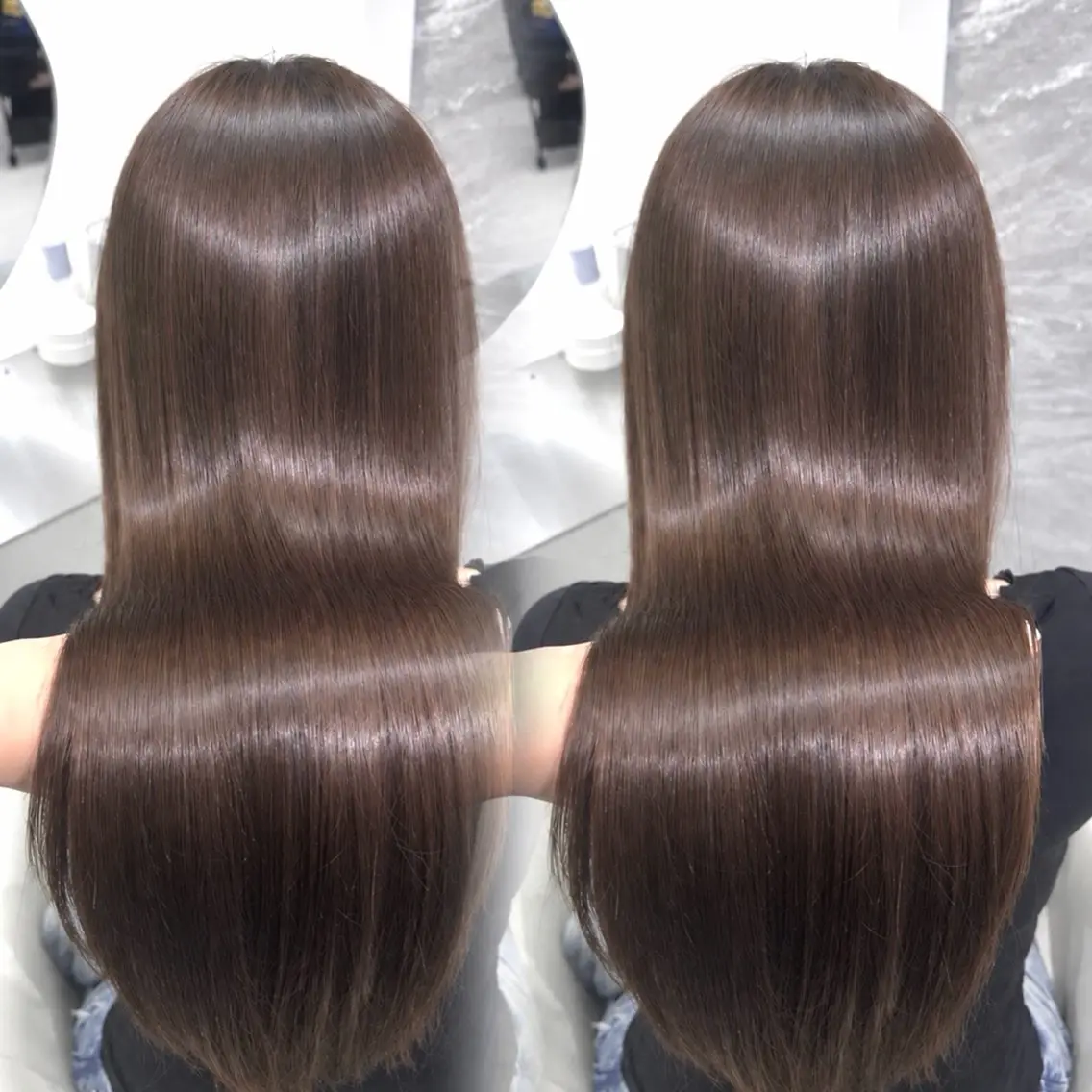 ロング トリートメント トリートメント 韓国/池袋ワンカラー 🩶kaede🩶のヘアスタイル
