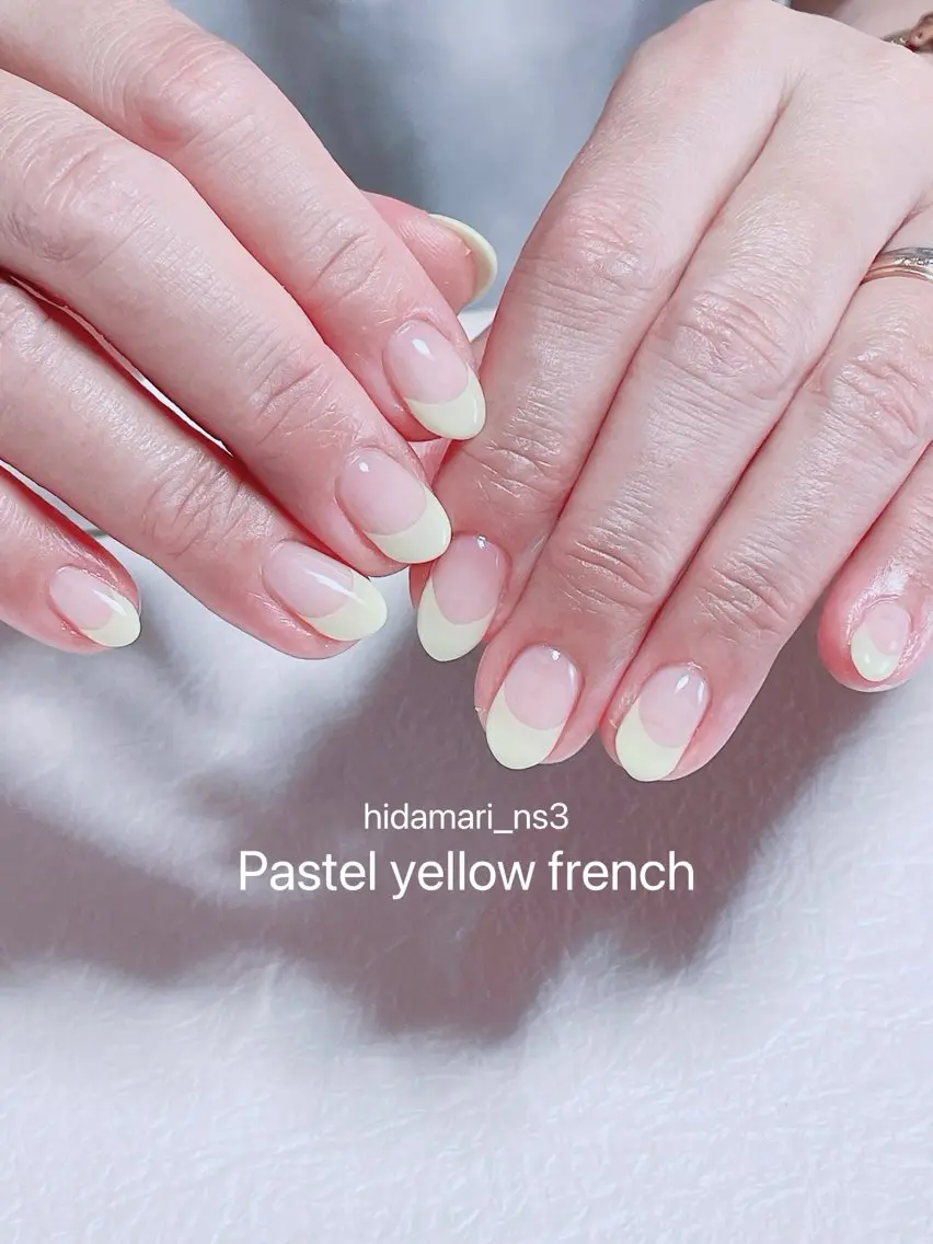 ネイル フレンチネイル パステルネイル 黄色 NailSalon ひだまりのネイルデザイン