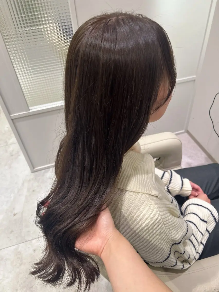 💐栄養補給しながらの縮毛矯正💐 カット+クオラインストレート+カラー COTAトリートメント付きの写真