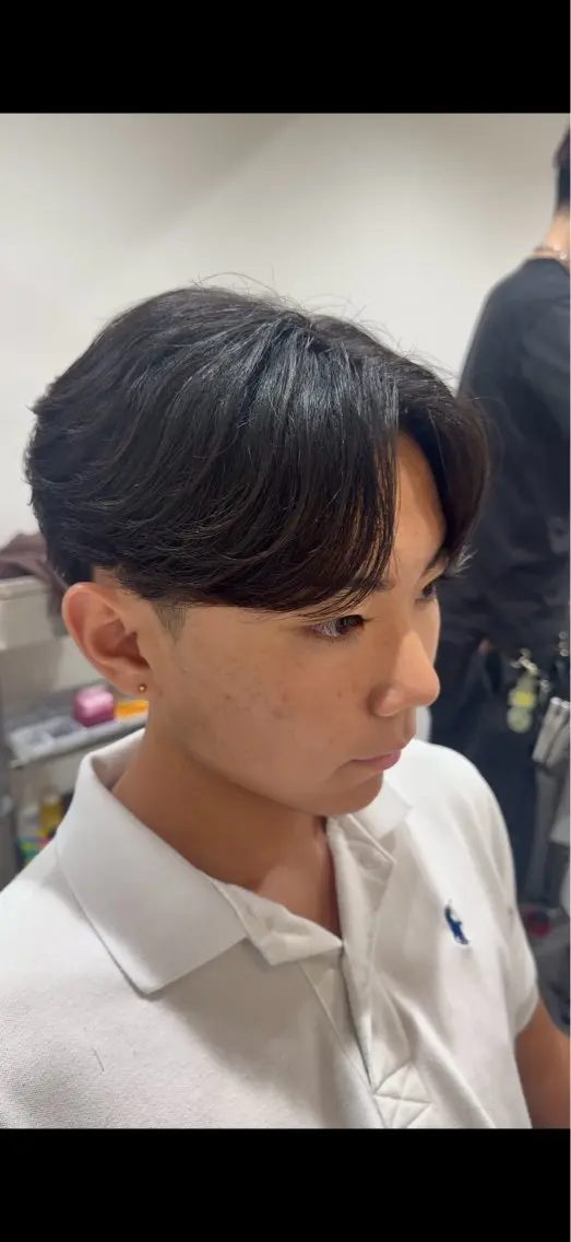 パーマ メンズ センターパート メンズパーマ 松戸メンズパーマ特化 /野原健太のヘアスタイル