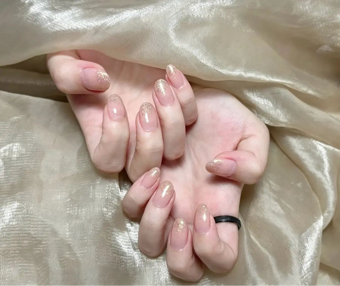 ネイル チークネイル 長さ出し フレンチネイル ジェルネイル 韓国ネイル ハンドネイル Lucky Nail Salon❶のネイルデザイン