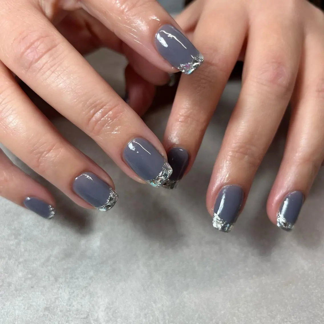 ネイル フレンチネイル ガラスフレンチ Koa nails.のネイルデザイン