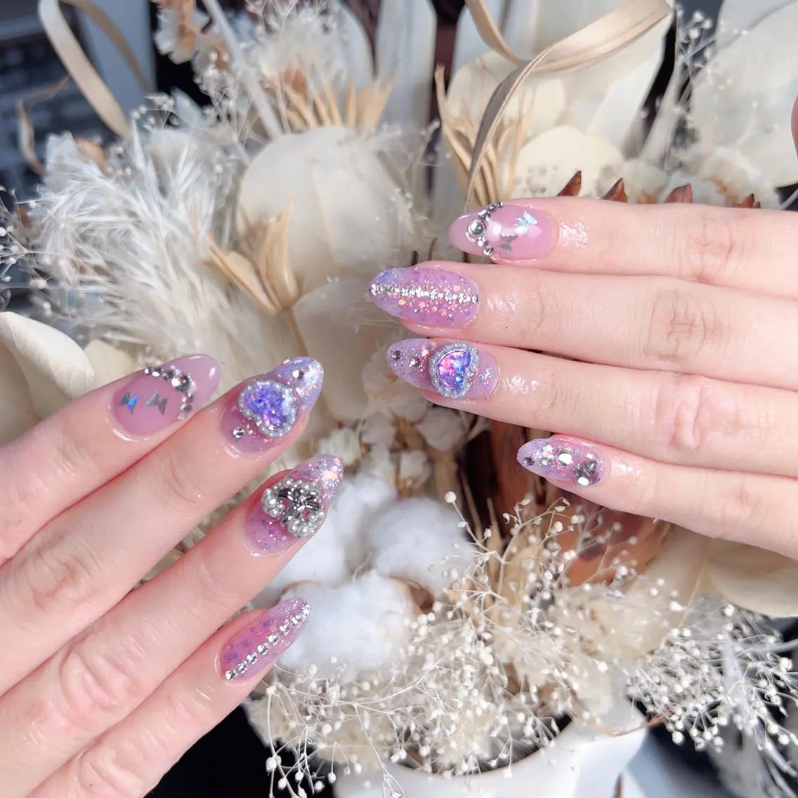 ネイル ハンドネイル M🌷nail 長さだし専門店のネイルデザイン