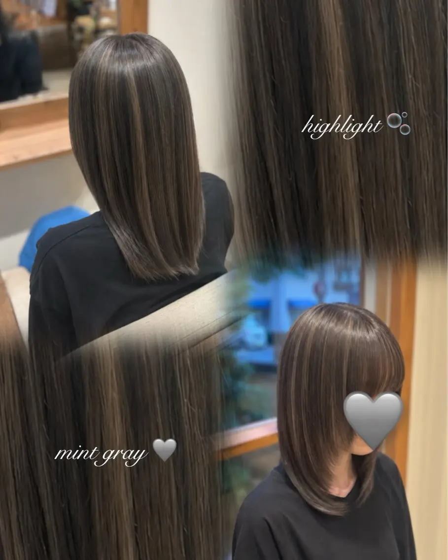 ミディアム カラー 透明感カラー ハイライトカラー ハイライト ヘアカラー reo /DONNA高槻店のヘアスタイル