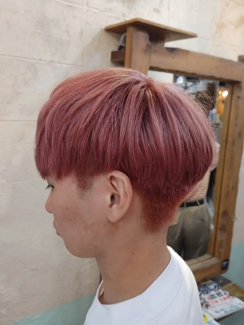 ショート カラー メンズ ヘアカラー ボブパーマ/メンズ カワカミサトミ🐨のヘアスタイル