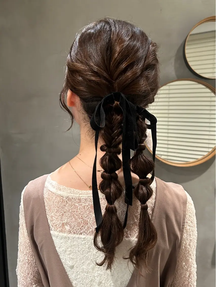セミロング ヘアアレンジ ヘアセット デザイン/アレンジ ❤︎イシイレイのヘアスタイル