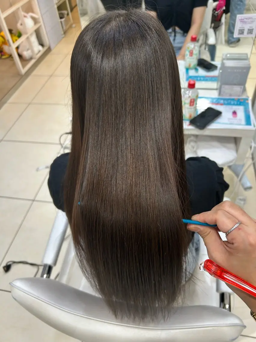 ロング カット ヘアカラー トリートメント 【髪質改善カラー】 瀧田嵐士🇰🇷のヘアスタイル