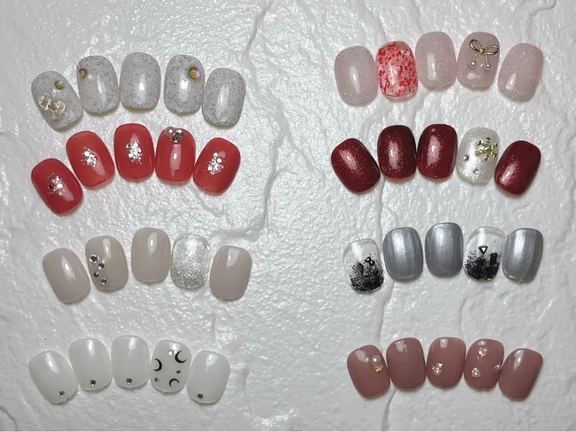 ネイル アートネイル オーロラネイル チークネイル クリアネイル 長さ出し Rs nail 新宿西口のネイルデザイン