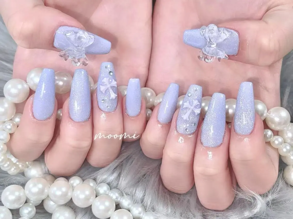 ネイル 長さ出し ジェルネイル グラデーション 韓国ネイル マグネットネイル moomi nail スカルプ専門のネイルデザイン