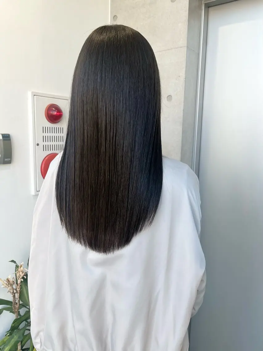 カラー パーマ ヘアアレンジ 透明感/オリーブ/ グレージュ/YUKAのヘアスタイル