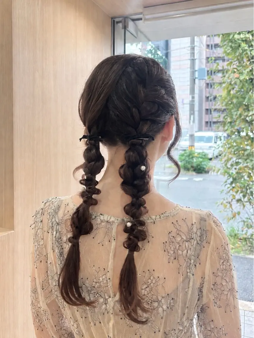 ヘアアレンジ ヘアセット natsumi/束感 まつげ🎀ヘアセットのマツエク・マツパデザイン