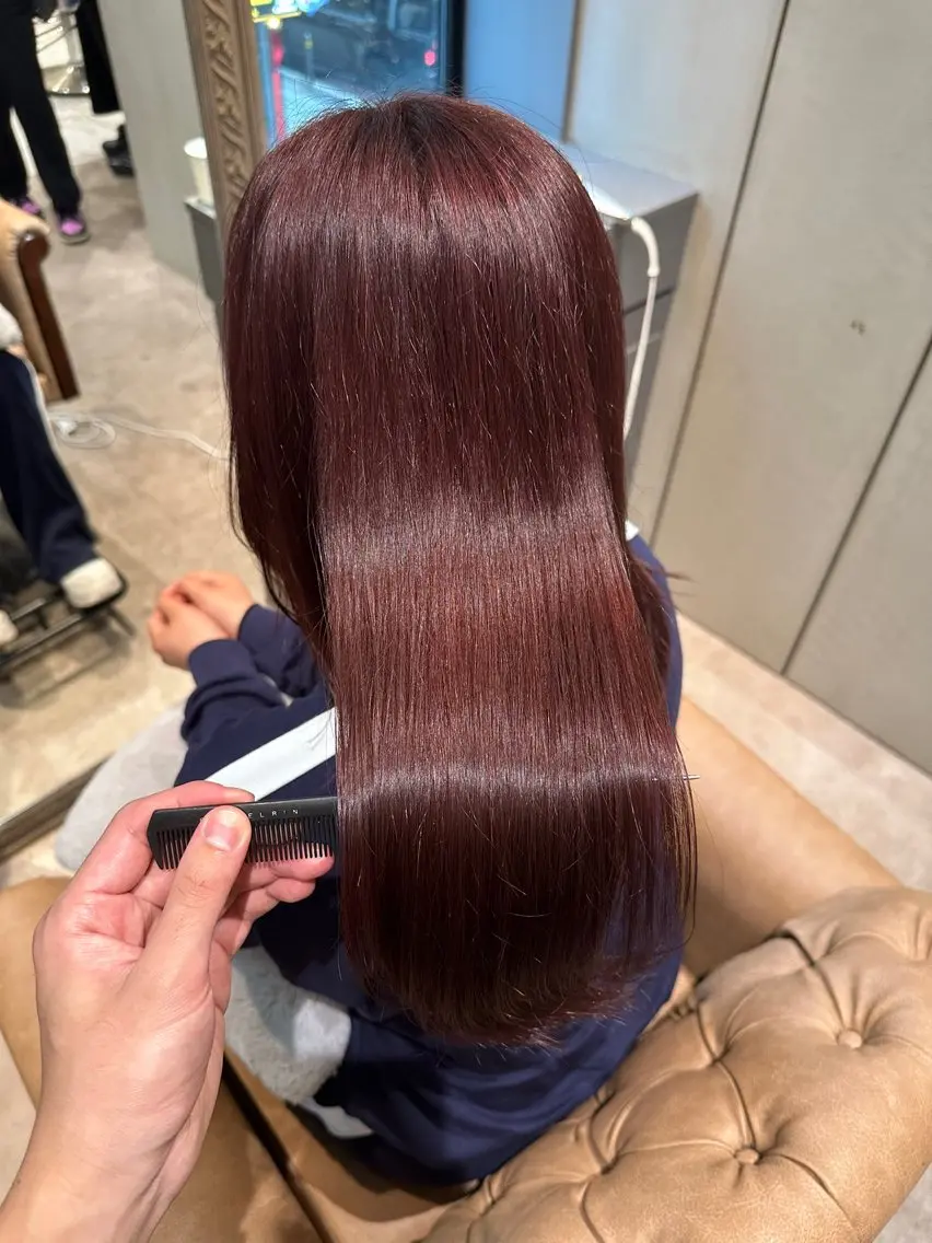 ロング ヘアカラー トリートメント 透明感✖️暖色 shuheiのヘアスタイル
