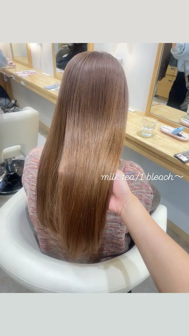 🥣ダメージ最小限💘 《ケアブリーチ》➕《カラー》➕《髪質改善ヘアエステ》の写真