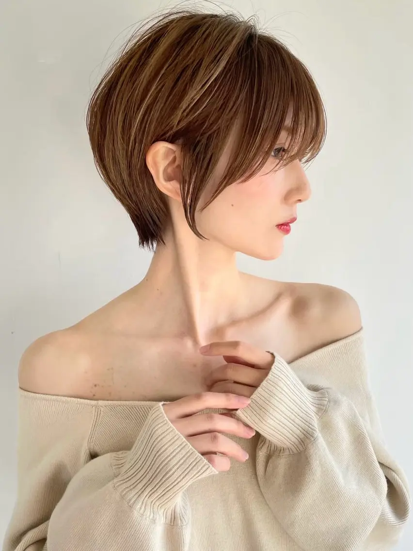 ショート カラー パーマ ショートヘア 平川 一真のヘアスタイル