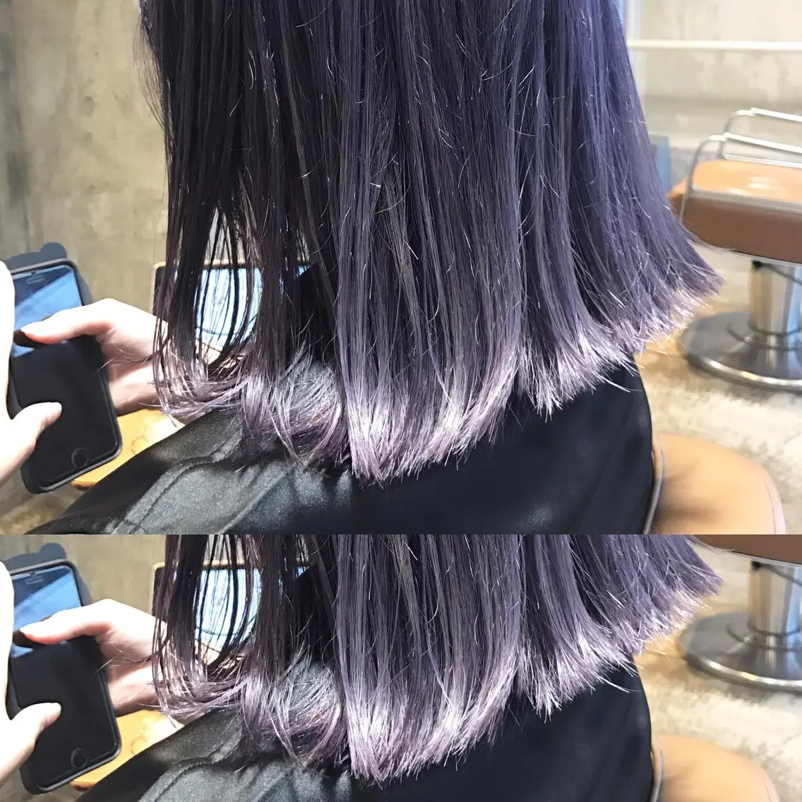ショート カラー パーマ ヘアアレンジ メンズ キッズ ネイル マツエク・マツパ メンズブリーチ ブリーチ パープルカラー パープル サロンドミルク 原宿のヘアスタイル
