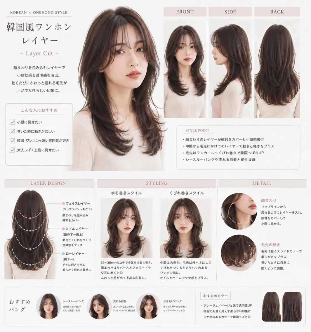 ロング レイヤー🇰🇷/ 仙台/似合わせのヘアスタイル