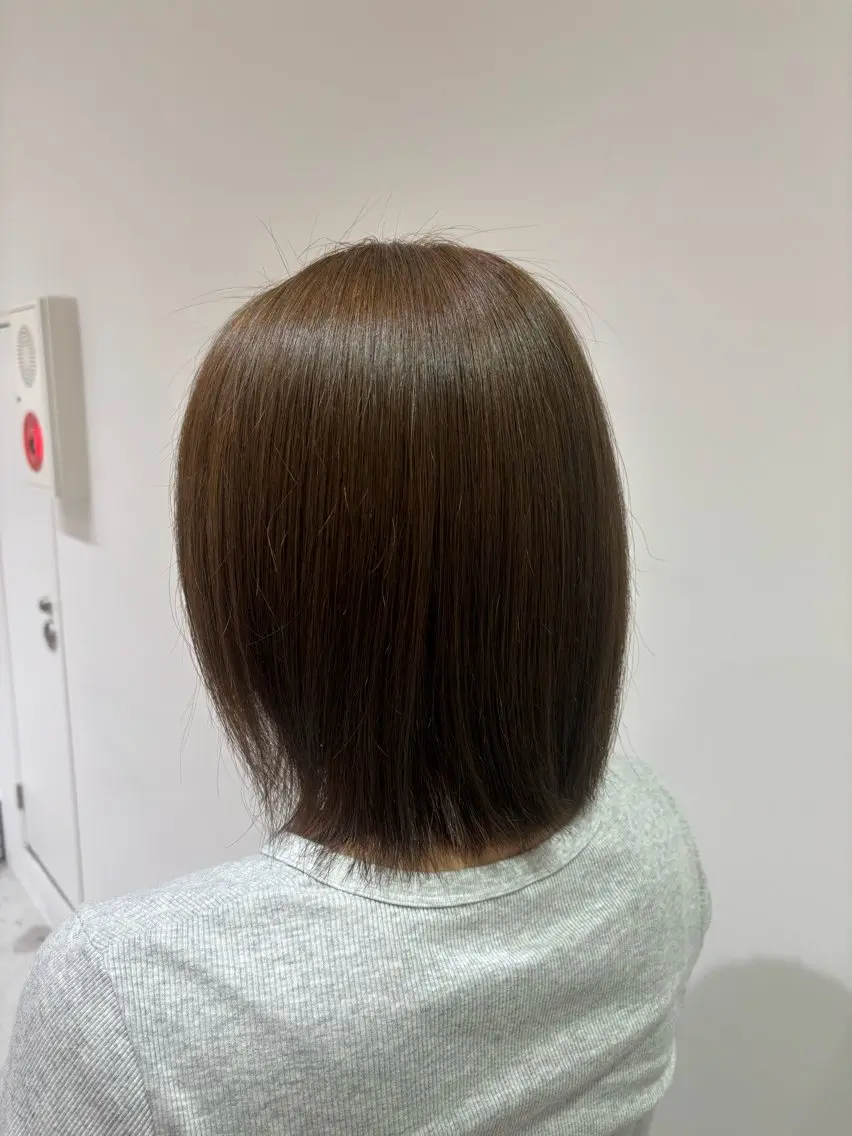 カラー ブラウンカラー 透明感カラー オリーブブラウン ヘアカラー enne/栄/ れみのヘアスタイル