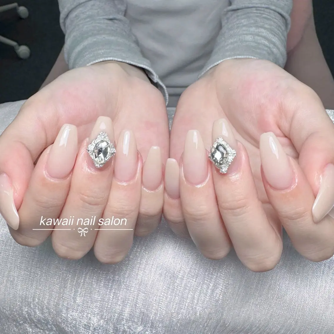 ネイル チークネイル ドット フレンチネイル 韓国ネイル レース ハンドネイル Kawaii _Nailのネイルデザイン
