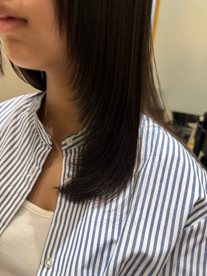 ロング 顔まわりレイヤー レイヤーカット カット 黒島優香🦋 /縮毛矯正/髪質改善のヘアスタイル