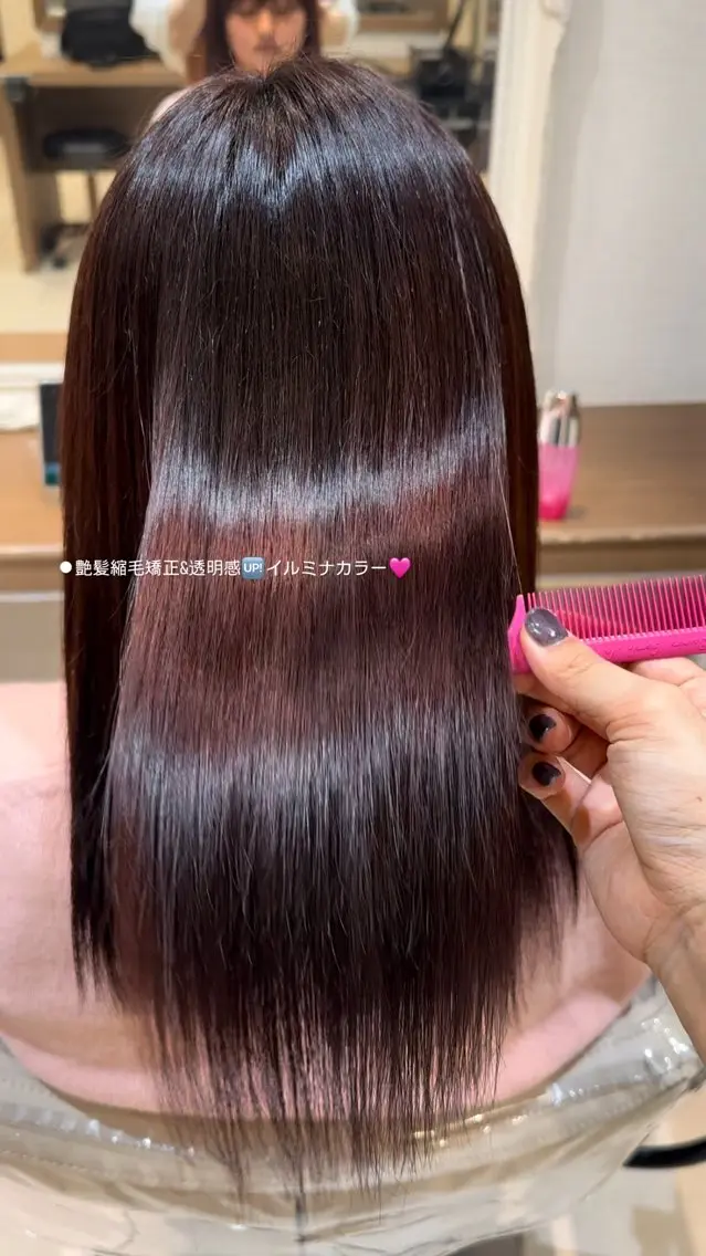 カラー 透明感カラー 縮毛矯正 田畑 あやののヘアスタイル