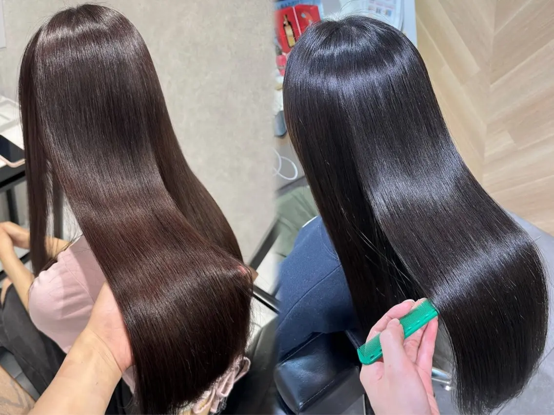 ロング 縮毛矯正 沙瞳sara🎀🫧 /カラーNo.1のヘアスタイル