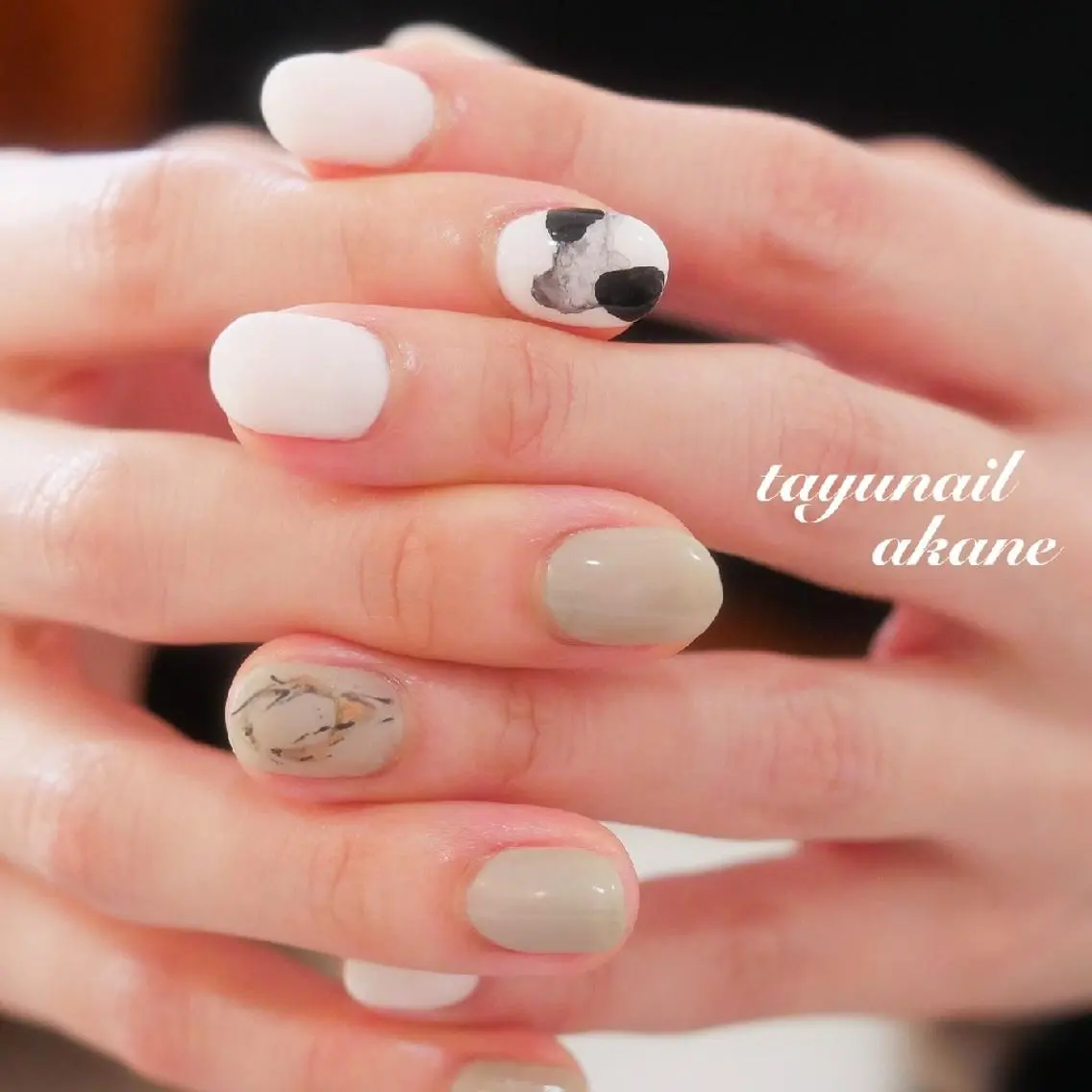 ネイル アートネイル ブルー ジェルネイル パラジェル 冬ネイル ネイルサロン 【たゆnail】のネイルデザイン