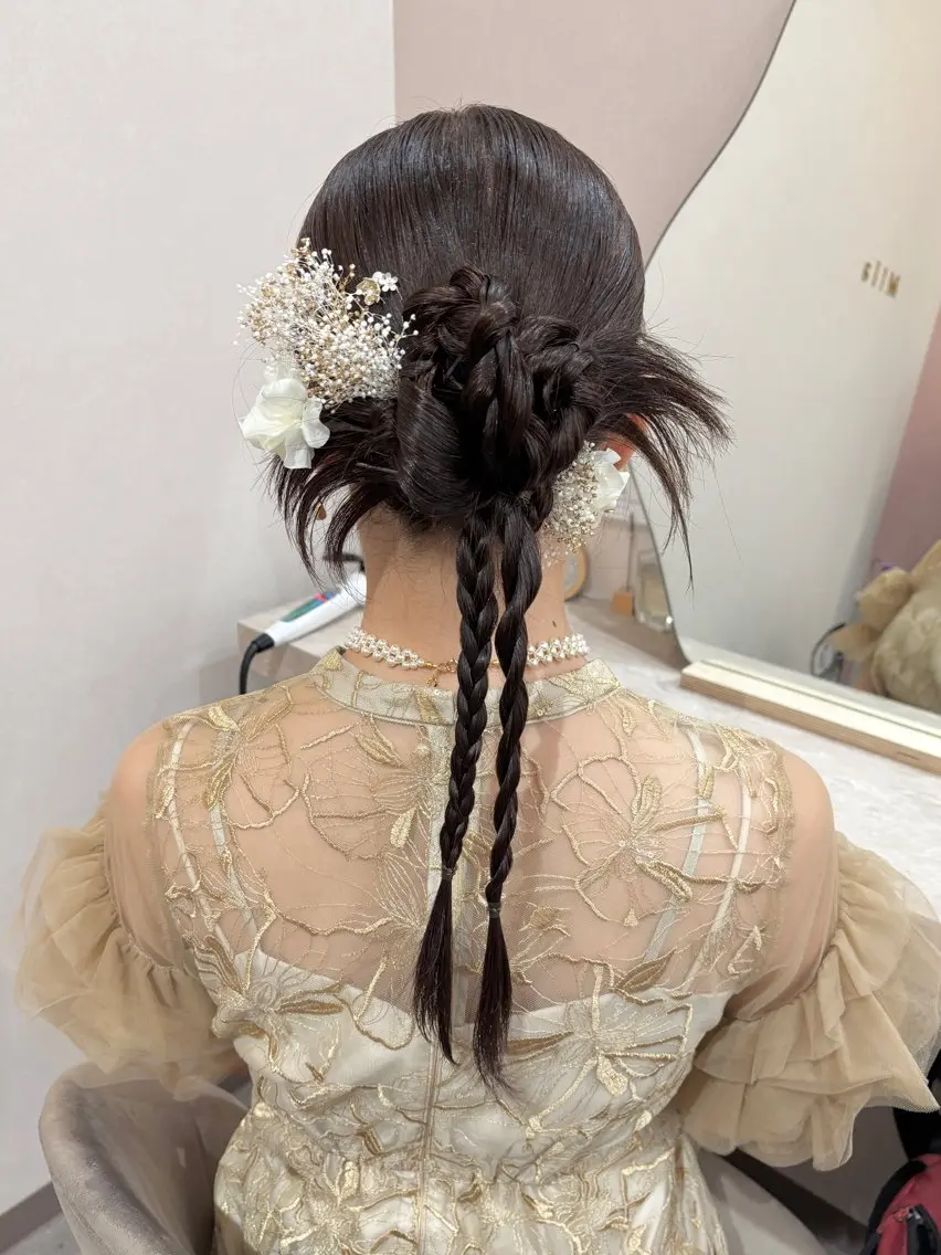 ヘアアレンジ ヘアセット Mila hinaのヘアスタイル