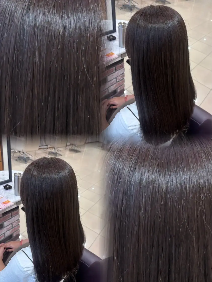 ロング トリートメント ヘアカラー トリートメント 髪質改善/縮毛矯正 透明感カラー/スバルのヘアスタイル