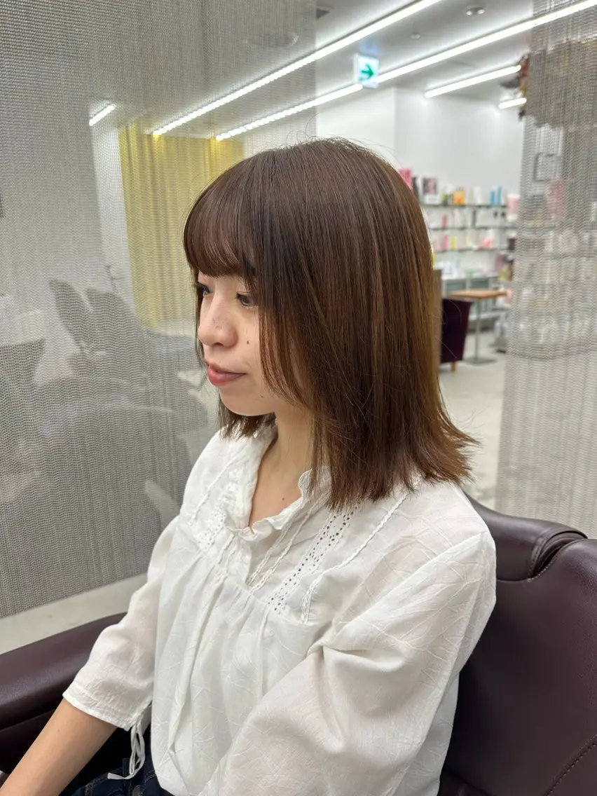ロング レイヤーカット トリートメント ボブ  レイヤー 髪質改善  相澤晃希のヘアスタイル