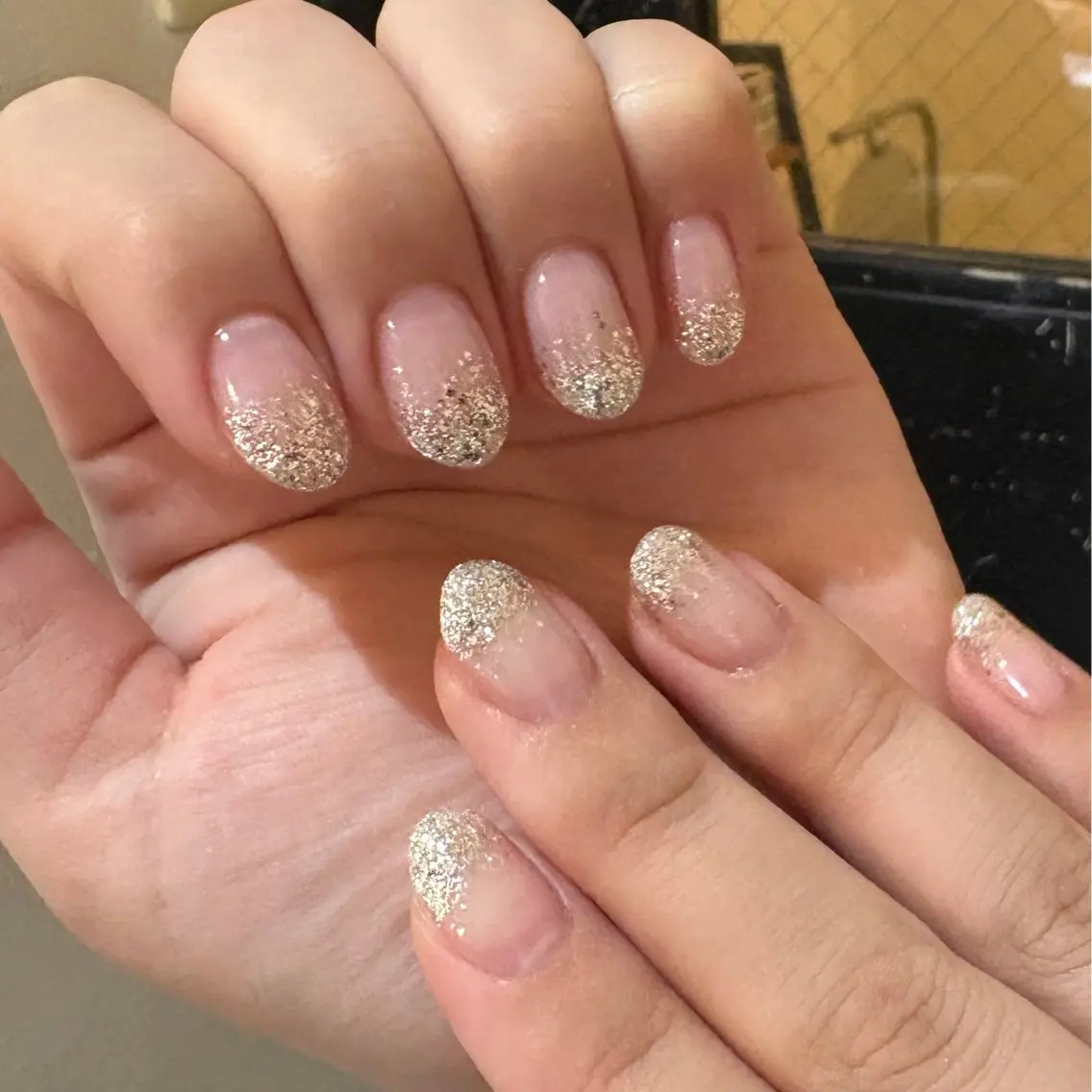 ネイル ラメ(グリッター) ラメグラデーション EmaNail 肥後橋店🤍YURIのネイルデザイン